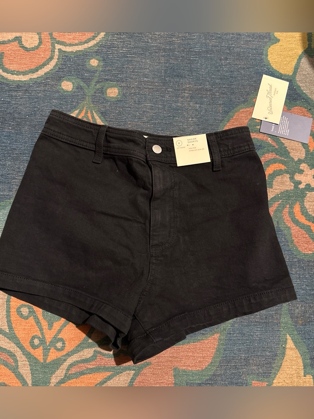 Universal Thread Black High-Waist Button-Front sailor Shorts